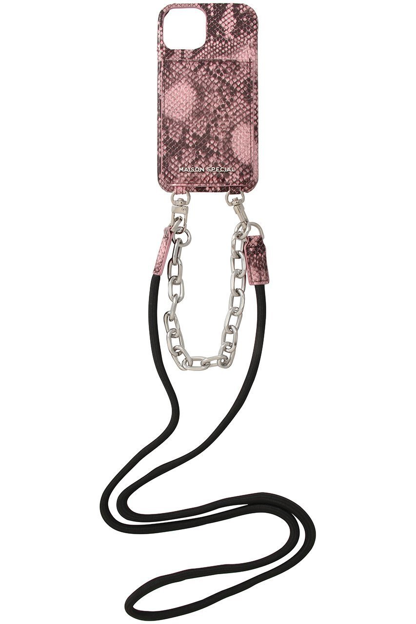 【メゾンスペシャル/MAISON SPECIAL】のMultifabric iPhone Case/マルチファブリックiPhoneケース インテリア・キッズ・メンズ・レディースファッション・服の通販 founy(ファニー) 　ファッション　Fashion　レディースファッション　Fashion for Women　エナメル　Patent Leather　カラフル　Colorful Design　ショルダー　Shoulder, Shoulder Strap　シリコン　Silicone, Silicone Material　シンプル　Simple, Minimal　パイソン　Python, Snakeskin Pattern　フェイクレザー　Faux Leather, PU Leather　プレート　Plate, Dish　ポケット　Pocket, Pocket Detail　メタリック　Metallic, Shiny Finish　レオパード　Leopard, Animal Print　iPhone アイフォーン　iPhone　PYT(パイソン)|ID: prp329100004955554 ipo3291000000037182954