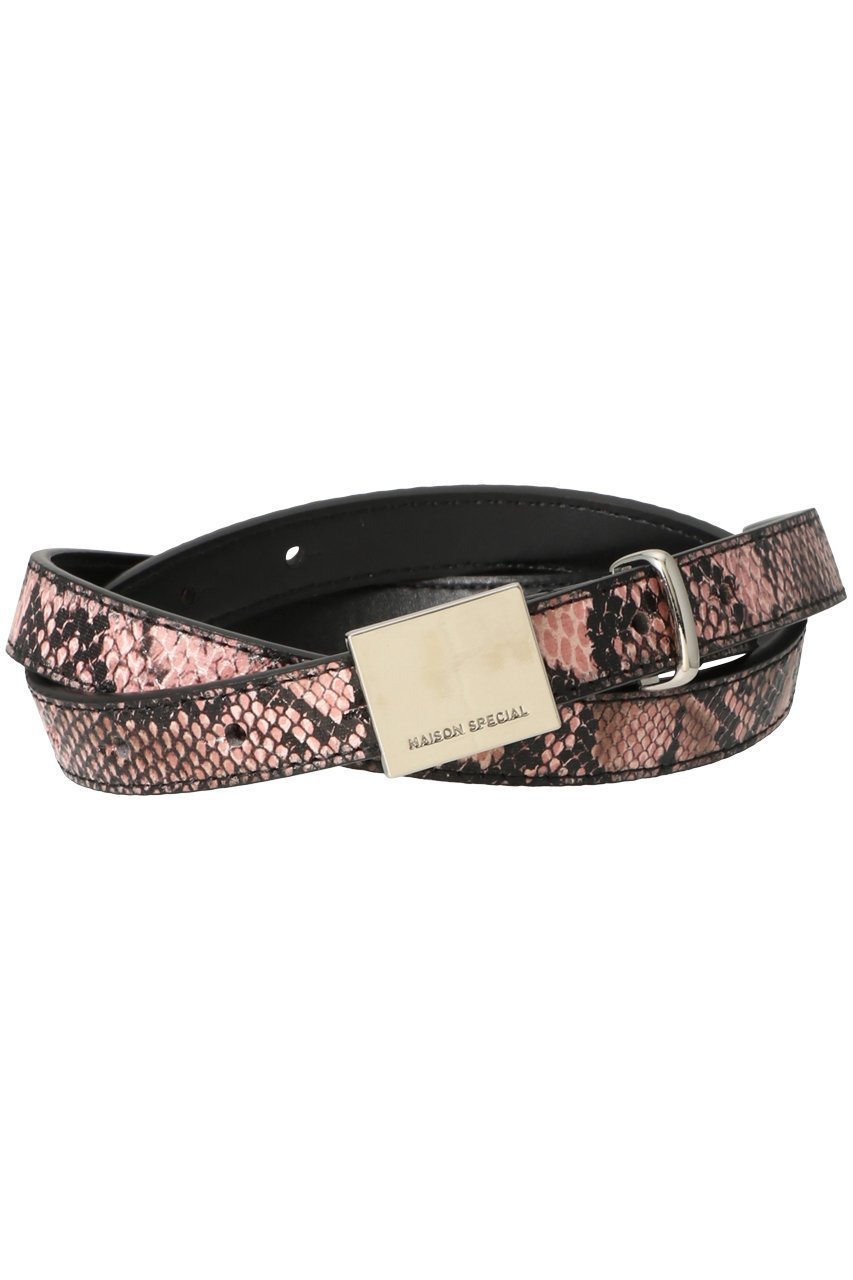 【メゾンスペシャル/MAISON SPECIAL】のPlate Logo Belt/プレートロゴベルト インテリア・キッズ・メンズ・レディースファッション・服の通販 founy(ファニー) 　ファッション　Fashion　レディースファッション　Fashion for Women　ベルト&ウエストマーク　Belts & Waist Accessories　シンプル　Simple, Minimal　ジャケット　Jacket, Outerwear　フェイクレザー　Faux Leather, PU Leather　プレート　Plate, Dish　メタル　Metal, Metal Parts　リアル　Real, Realistic　PYT(パイソン)|ID: prp329100004955583 ipo3291000000037183137