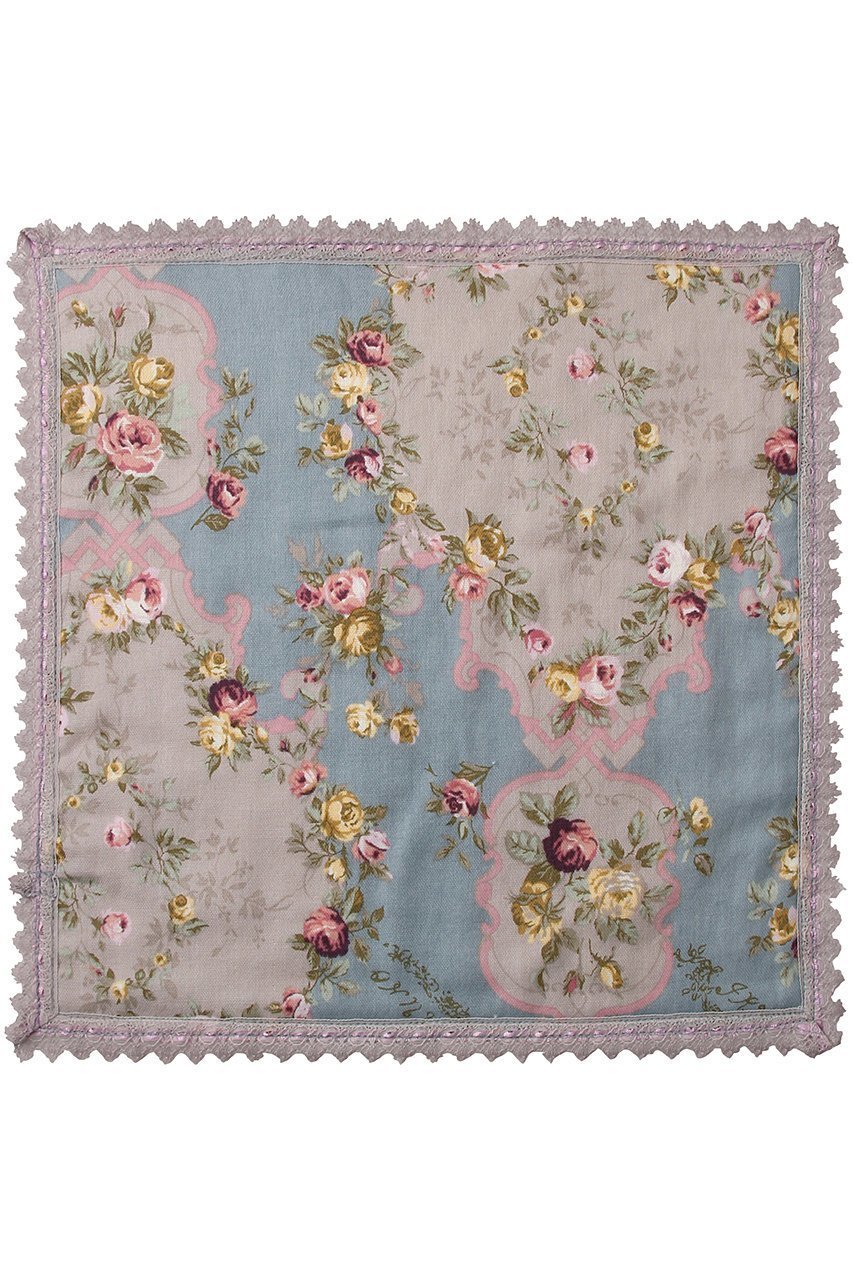 【イクコ/IKUKO】のダブルガーゼ花柄プリントハンカチ インテリア・キッズ・メンズ・レディースファッション・服の通販 founy(ファニー) 　ファッション　Fashion　レディースファッション　Fashion for Women　レイングッズ・傘・晴雨兼用傘　Umbrellas & Rain Gear　おすすめ　Recommended / Our Picks　ギフト プレゼント　Gift / Present　タオル　Towel, Bath Towel　ダブル　Double, Double-Breasted　ハンカチ　Handkerchief, Hanky　ビンテージ　Vintage, Retro Style　フラワー　Flower, Floral　プリント　Print, Printed Pattern　ポーチ　Pouch, Small Case　レース　Lace, Lace Fabric　傘　Umbrella, Parasol　時計　Watch, Wristwatch　ブルー|ID: prp329100004955591 ipo3291000000037183194