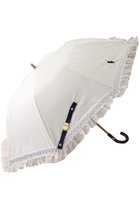 【ポロラルフローレン/POLO RALPH LAUREN】の晴雨兼用ストライプフリル楽折傘 ベージュ|ID: prp329100004955642 ipo3291000000037183549