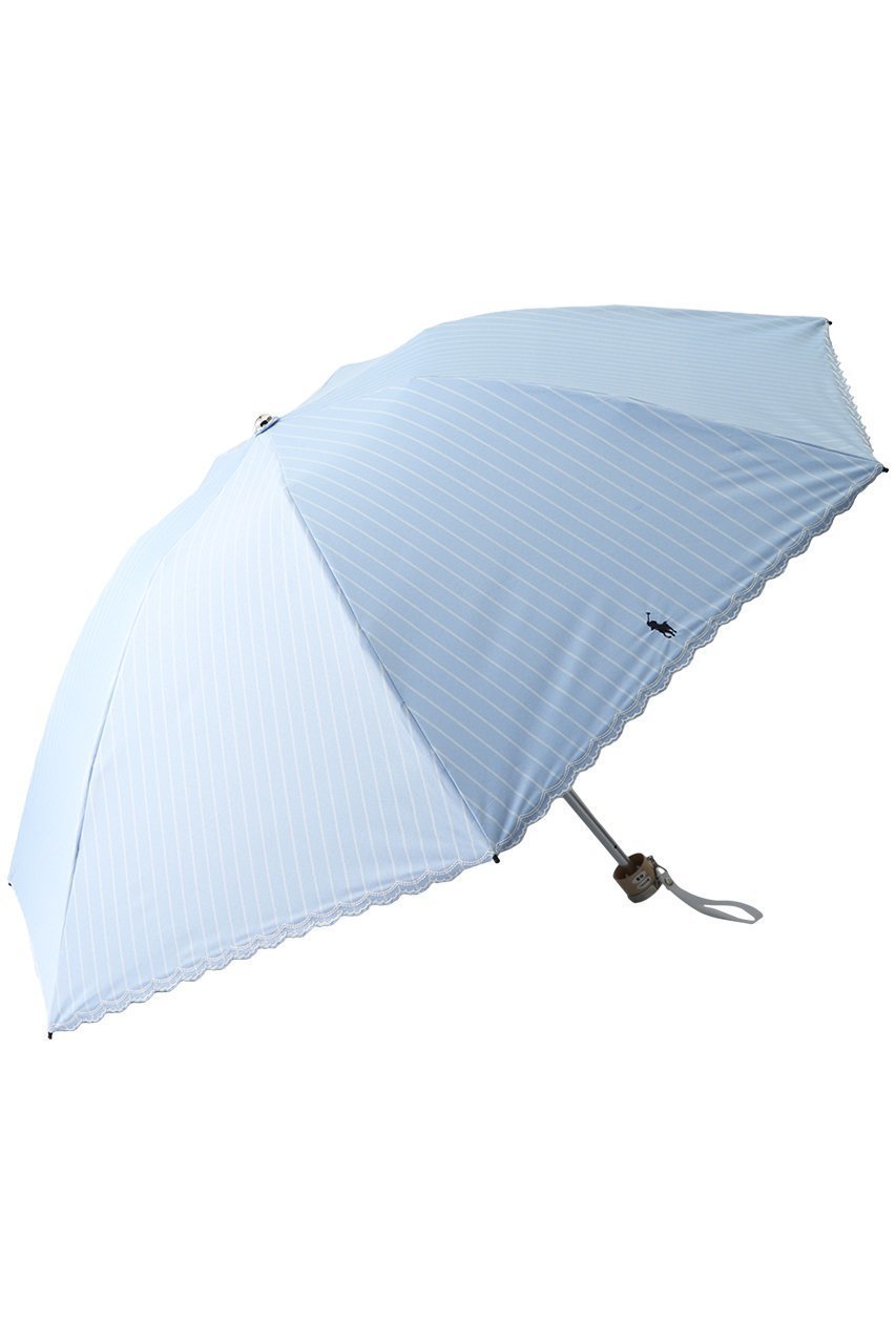 【ポロラルフローレン/POLO RALPH LAUREN】の晴雨兼用 先染めストライプスカラ刺繍ミニ傘 インテリア・キッズ・メンズ・レディースファッション・服の通販 founy(ファニー) 　ファッション　Fashion　レディースファッション　Fashion for Women　レイングッズ・傘・晴雨兼用傘　Umbrellas & Rain Gear　シルバー　Silver, Metallic Silver　スカラップ　Scallop, Scalloped Edge　ストライプ　Stripe, Striped Pattern　ハンカチ　Handkerchief, Hanky　プレート　Plate, Dish　傘　Umbrella, Parasol　夏　Summer　春　Spring　S/S・春夏　SS, Spring/Summer, Warm Season　時計　Watch, Wristwatch　ブルー|ID: prp329100004955693 ipo3291000000037183903