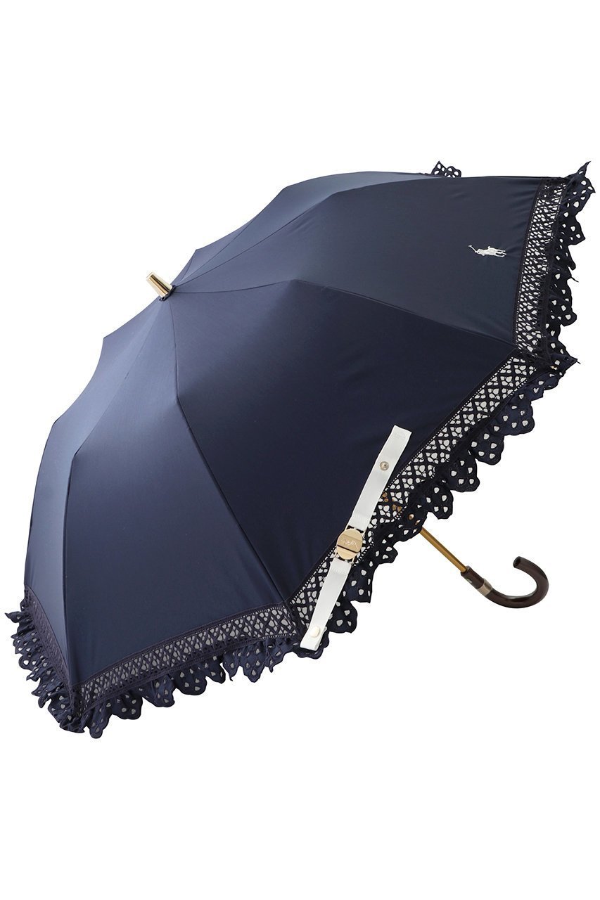 【ポロラルフローレン/POLO RALPH LAUREN】の晴雨兼用エンブロイダリーフリル楽折傘 人気、トレンドファッション・服の通販 founy(ファニー) 　ファッション　Fashion　レディースファッション　Fashion for Women　レイングッズ・傘・晴雨兼用傘　Umbrellas & Rain Gear　ウッド　Wooden Design　スカラップ　Scallop, Scalloped Edge　ハンカチ　Handkerchief, Hanky　フリル　Frill, Ruffle　モダン　Modern, Contemporary　レース　Lace, Lace Fabric　ワンポイント　One Point, Statement Accent　エレガント 上品　Elegant　傘　Umbrella, Parasol　夏　Summer　時計　Watch, Wristwatch　 other-1|ID: prp329100004955697 ipo3291000000037183930