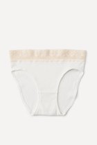 【プリスティン/PRISTINE】のレース付きテレコショーツ ホワイト|ID: prp329100004955895 ipo3291000000037185319