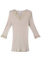 【ハンロ/HANRO】のWOOLEN LACE七分袖 ベージュ|ID: prp329100004955942 ipo3291000000037185781