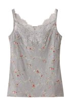 【イクコ/IKUKO】の60接結花柄プリント リバーレースキャミソール 人気、トレンドファッション・服の通販 founy(ファニー) ファッション Fashion レディースファッション Fashion for Women 下着・ランジェリー Lingerie & Intimates その他ランジェリー・インナーアイテム Other Lingerie / Intimates インナー Innerwear キャミソール Camisole, Spaghetti Strap Top フィット Fit, Slim Fit プリント Print, Printed Pattern ランジェリー Lingerie, Intimate Wear レース Lace, Lace Fabric エレガント 上品 Elegant thumbnail グレー|ID: prp329100004956200 ipo3291000000037188124