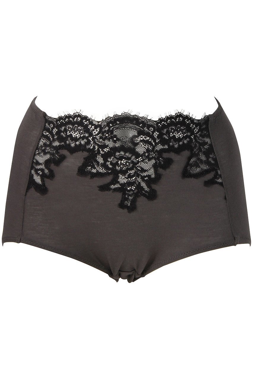 【イクコ/IKUKO】のマイクロモダール綿シルク天竺レース深型ボックスショーツ インテリア・キッズ・メンズ・レディースファッション・服の通販 founy(ファニー) 　ファッション　Fashion　レディースファッション　Fashion for Women　下着・ランジェリー　Lingerie & Intimates　ショーツ・ランジェリー用ボトムス　Panties / Briefs / Lingerie Bottoms　おすすめ　Recommended / Our Picks　インナー　Innerwear　ショーツ　Shorts, Short Pants　シルク　Silk, 100% Silk　セットアップ　Set-Up, Coordinated Outfit　フロント　Front, Front Design　ボックス　Boxy, Box Shape　ランジェリー　Lingerie, Intimate Wear　レース　Lace, Lace Fabric　チャコールグレー|ID: prp329100004956291 ipo3291000000037189033