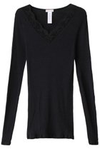 【ハンロ/HANRO】の22AW WOOLEN LACE長袖 ブラック|ID: prp329100004956353 ipo3291000000037189557