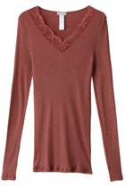 【ハンロ/HANRO】の22AW WOOLEN LACE長袖 オレンジブラウン|ID: prp329100004956353 ipo3291000000037189558