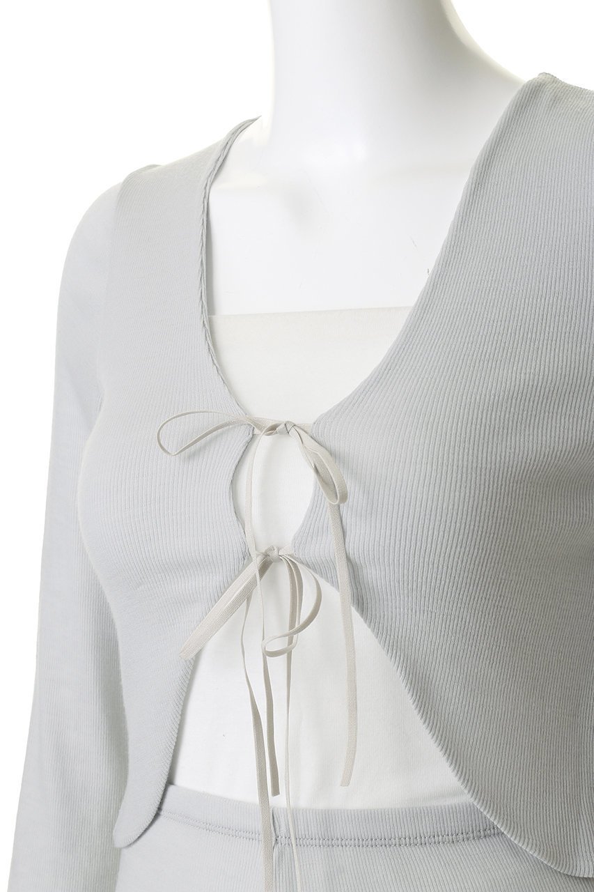 【ランジェリーク/LANGELIQUE】のマリア(L) リブカーディガン 人気、トレンドファッション・服の通販 founy(ファニー) 　ファッション　Fashion　レディースファッション　Fashion for Women　下着・ランジェリー　Lingerie & Intimates　その他ランジェリー・インナーアイテム　Other Lingerie / Intimates　おすすめ　Recommended / Our Picks　インナー　Innerwear　カーディガン　Cardigan, Knitwear　ショート　Short, Short Length　フィット　Fit, Slim Fit　フレア　Flare, Flared　ランジェリー　Lingerie, Intimate Wear　リボン　Ribbon, Bow　ワイド　Wide, Wide Fit　other-5|ID: prp329100004956491 ipo3291000000037190666