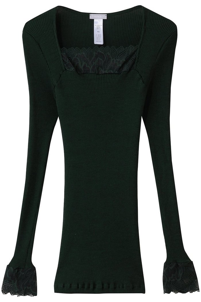 【ハンロ/HANRO】のレース付き長袖プルオーバー インテリア・キッズ・メンズ・レディースファッション・服の通販 founy(ファウニー) https://founy.com/ ファッション Fashion レディースファッション Fashion for Women 下着・ランジェリー Lingerie & Intimates その他ランジェリー・インナーアイテム Other Lingerie / Intimates インナー Innerwear シルク Silk, 100% Silk フィット Fit, Slim Fit ランジェリー Lingerie, Intimate Wear レース Lace, Lace Fabric エレガント 上品 Elegant 長袖 Long Sleeve, Full Sleeve |ID: prp329100004956511 ipo3291000000037190844