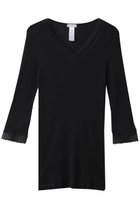 【ハンロ/HANRO】のWOOLEN LACE七分袖 人気、トレンドファッション・服の通販 founy(ファニー) ファッション Fashion レディースファッション Fashion for Women 下着・ランジェリー Lingerie & Intimates その他ランジェリー・インナーアイテム Other Lingerie / Intimates インナー Innerwear シルク Silk, 100% Silk ジャカード／ジャガード Jacquard, Woven Pattern ランジェリー Lingerie, Intimate Wear レース Lace, Lace Fabric A/W・秋冬 Autumn/Winter thumbnail ブラック|ID: prp329100004956530 ipo3291000000037191018