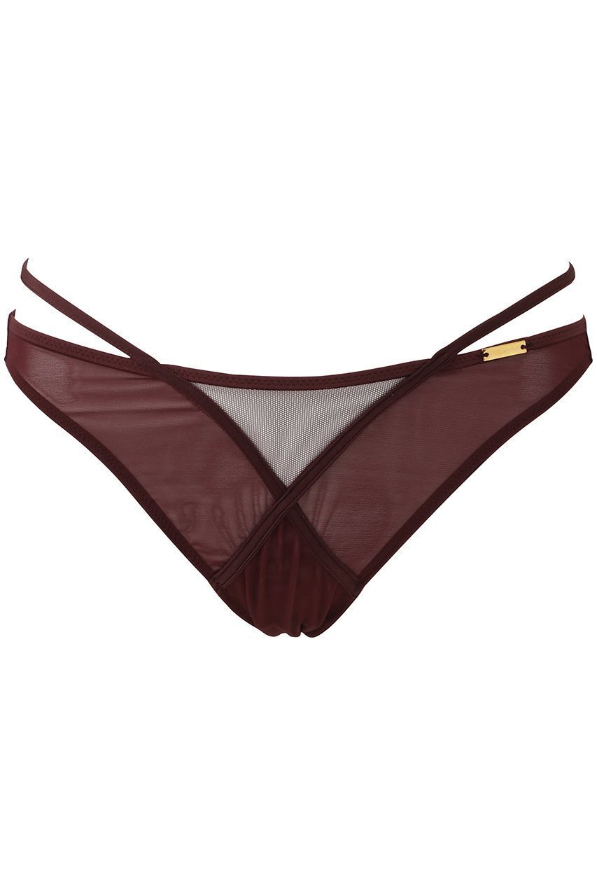 【ユエ/Yue】の【FETICO×Yue】透け感の違う生地を組み合わせたTバックショーツ インテリア・キッズ・メンズ・レディースファッション・服の通販 founy(ファニー) 　ファッション　Fashion　レディースファッション　Fashion for Women　バッグ　Bags　下着・ランジェリー　Lingerie & Intimates　ショーツ・ランジェリー用ボトムス　Panties / Briefs / Lingerie Bottoms　Tバック・ソング　Thongs / G-strings / Sexy Underwear　ショーツ　Shorts, Short Pants　チュール　Tulip, Tulip Motif　プレート　Plate, Dish　ランジェリー　Lingerie, Intimate Wear　リュクス　Luxury, Elegant, High-End, Chic　ワイン|ID: prp329100004956592 ipo3291000000037191576