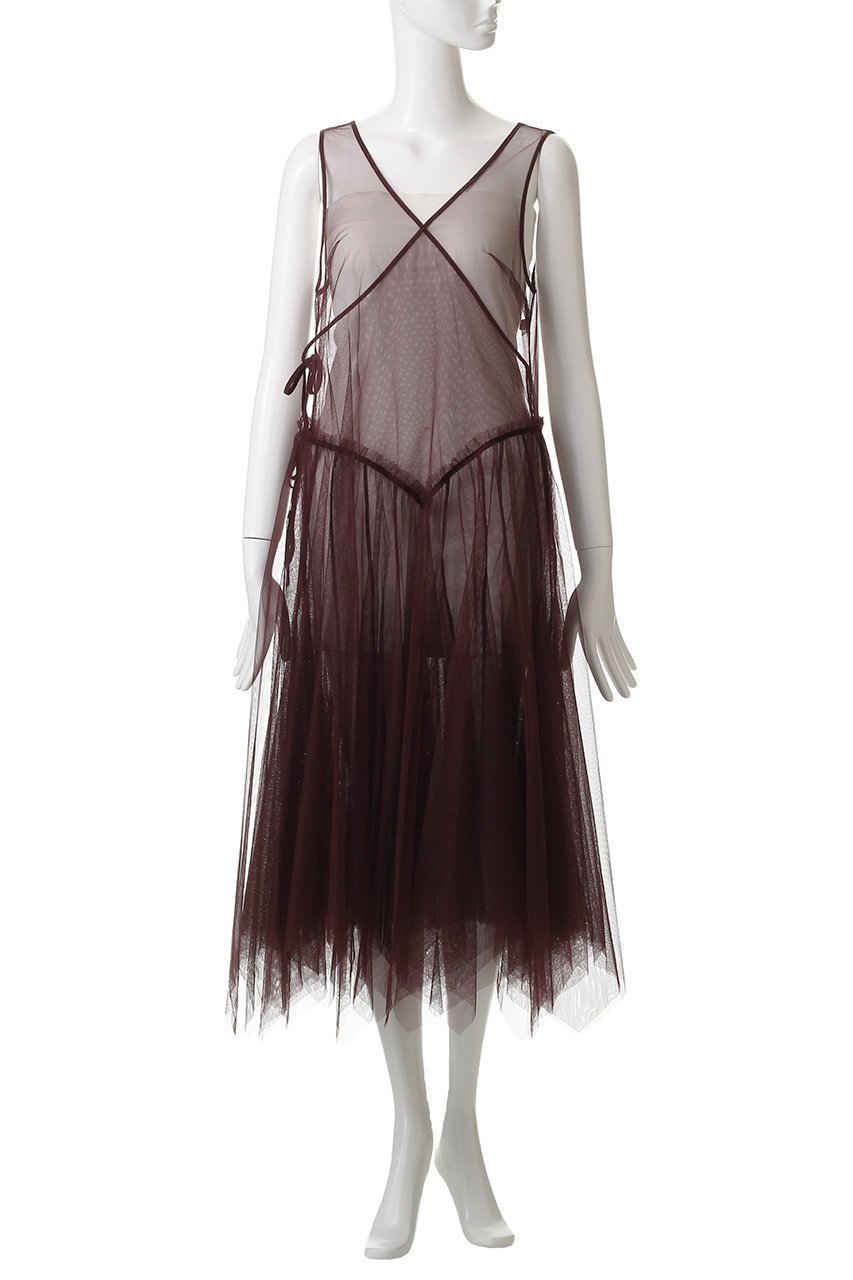 【ユエ/Yue】の【FETICO×Yue】マキシ丈のカシュクールワンピース 人気、トレンドファッション・服の通販 founy(ファニー) 　ファッション　Fashion　レディースファッション　Fashion for Women　ワンピース　Dresses　下着・ランジェリー　Lingerie & Intimates　インナー　Innerwear　グラデーション　Gradient, Ombre　シアー　Sheer, See-Through　シンプル　Simple, Minimal　タートルネック　Turtleneck, High Neck　チュール　Tulip, Tulip Motif　ドレス　Dress, One-Piece　マキシ　Maxi, Full Length　ランジェリー　Lingerie, Intimate Wear　ランダム　Random, Irregular　ロング　Long, Long-Length　定番　Standard, Basic Item　other-2|ID: prp329100004956593 ipo3291000000037191587