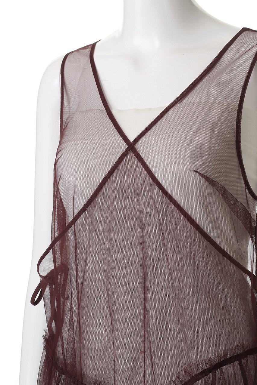 【ユエ/Yue】の【FETICO×Yue】マキシ丈のカシュクールワンピース 人気、トレンドファッション・服の通販 founy(ファニー) 　ファッション　Fashion　レディースファッション　Fashion for Women　ワンピース　Dresses　下着・ランジェリー　Lingerie & Intimates　インナー　Innerwear　グラデーション　Gradient, Ombre　シアー　Sheer, See-Through　シンプル　Simple, Minimal　タートルネック　Turtleneck, High Neck　チュール　Tulip, Tulip Motif　ドレス　Dress, One-Piece　マキシ　Maxi, Full Length　ランジェリー　Lingerie, Intimate Wear　ランダム　Random, Irregular　ロング　Long, Long-Length　定番　Standard, Basic Item　other-5|ID: prp329100004956593 ipo3291000000037191590