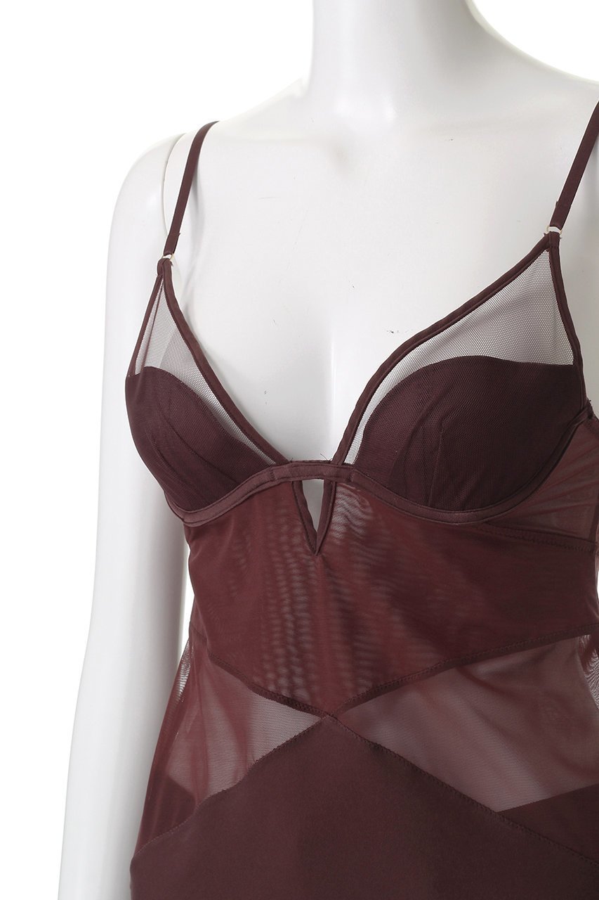 【ユエ/Yue】の【FETICO×Yue】ワイヤー入りカップ付きロングキャミソール 人気、トレンドファッション・服の通販 founy(ファニー) 　ファッション　Fashion　レディースファッション　Fashion for Women　ワンピース　Dresses　下着・ランジェリー　Lingerie & Intimates　インナー　Innerwear　キャミソール　Camisole, Spaghetti Strap Top　シアー　Sheer, See-Through　ドレス　Dress, One-Piece　フィット　Fit, Slim Fit　ランジェリー　Lingerie, Intimate Wear　ロング　Long, Long-Length　ワイヤー　Wire, Wired Bra　エレガント 上品　Elegant　other-5|ID: prp329100004956594 ipo3291000000037191599