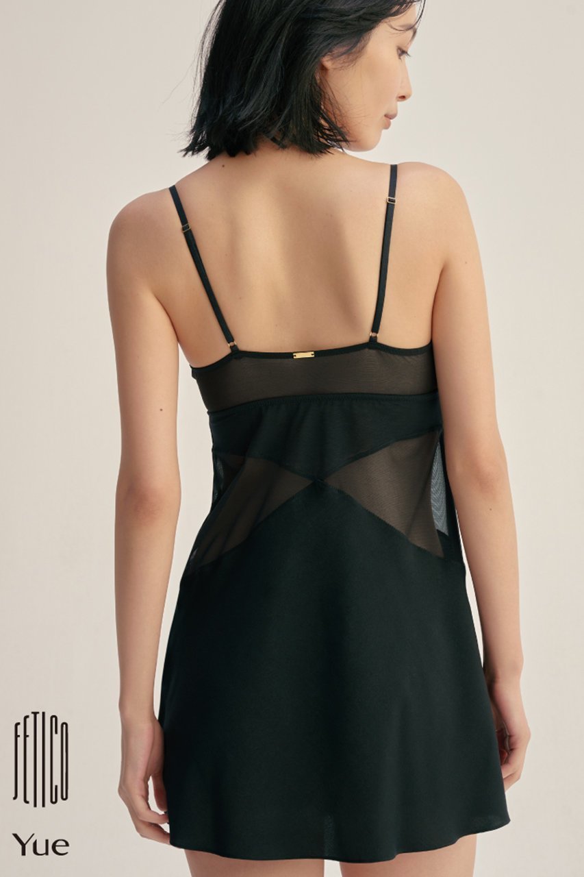 【ユエ/Yue】の【FETICO×Yue】ワイヤー入りカップ付きロングキャミソール 人気、トレンドファッション・服の通販 founy(ファニー) 　ファッション　Fashion　レディースファッション　Fashion for Women　ワンピース　Dresses　下着・ランジェリー　Lingerie & Intimates　インナー　Innerwear　キャミソール　Camisole, Spaghetti Strap Top　シアー　Sheer, See-Through　ドレス　Dress, One-Piece　フィット　Fit, Slim Fit　ランジェリー　Lingerie, Intimate Wear　ロング　Long, Long-Length　ワイヤー　Wire, Wired Bra　エレガント 上品　Elegant　other-6|ID: prp329100004956594 ipo3291000000037191600