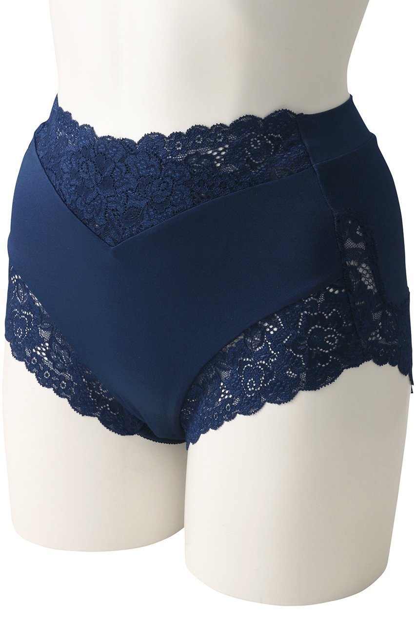 【ツェルマット/ZERMATT】のウエストレース カシュクール ヒップセンターギャザーショーツ Lサイズ インテリア・キッズ・メンズ・レディースファッション・服の通販 founy(ファニー) 　ファッション　Fashion　レディースファッション　Fashion for Women　下着・ランジェリー　Lingerie & Intimates　ショーツ・ランジェリー用ボトムス　Panties / Briefs / Lingerie Bottoms　カシュクール　Wrap Design　ギャザー　Gathered, Ruffled　ショーツ　Shorts, Short Pants　センター　Center, Center Line　ランジェリー　Lingerie, Intimate Wear　レース　Lace, Lace Fabric　定番　Standard, Basic Item　ネイビー|ID: prp329100004956613 ipo3291000000037191843