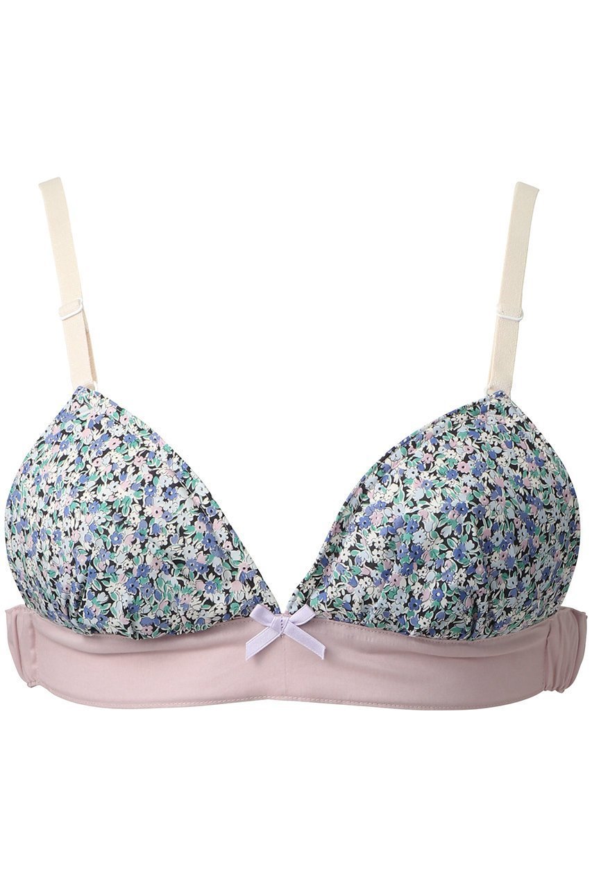 【ナナデコール/nanadecor】のリバティポッピングフラワートライアングルブラ 人気、トレンドファッション・服の通販 founy(ファニー) 　ファッション　Fashion　レディースファッション　Fashion for Women　下着・ランジェリー　Lingerie & Intimates　ブラジャー・ランジェリーブラ　Bras / Lingerie Bras　トライアングル　Triangle, Triangular Shape　フィット　Fit, Slim Fit　ブラジャー　Bra, Lingerie　プリント　Print, Printed Pattern　ランジェリー　Lingerie, Intimate Wear　リラックス　Relax, Relaxed Fit　 other-1|ID: prp329100004956617 ipo3291000000037191897
