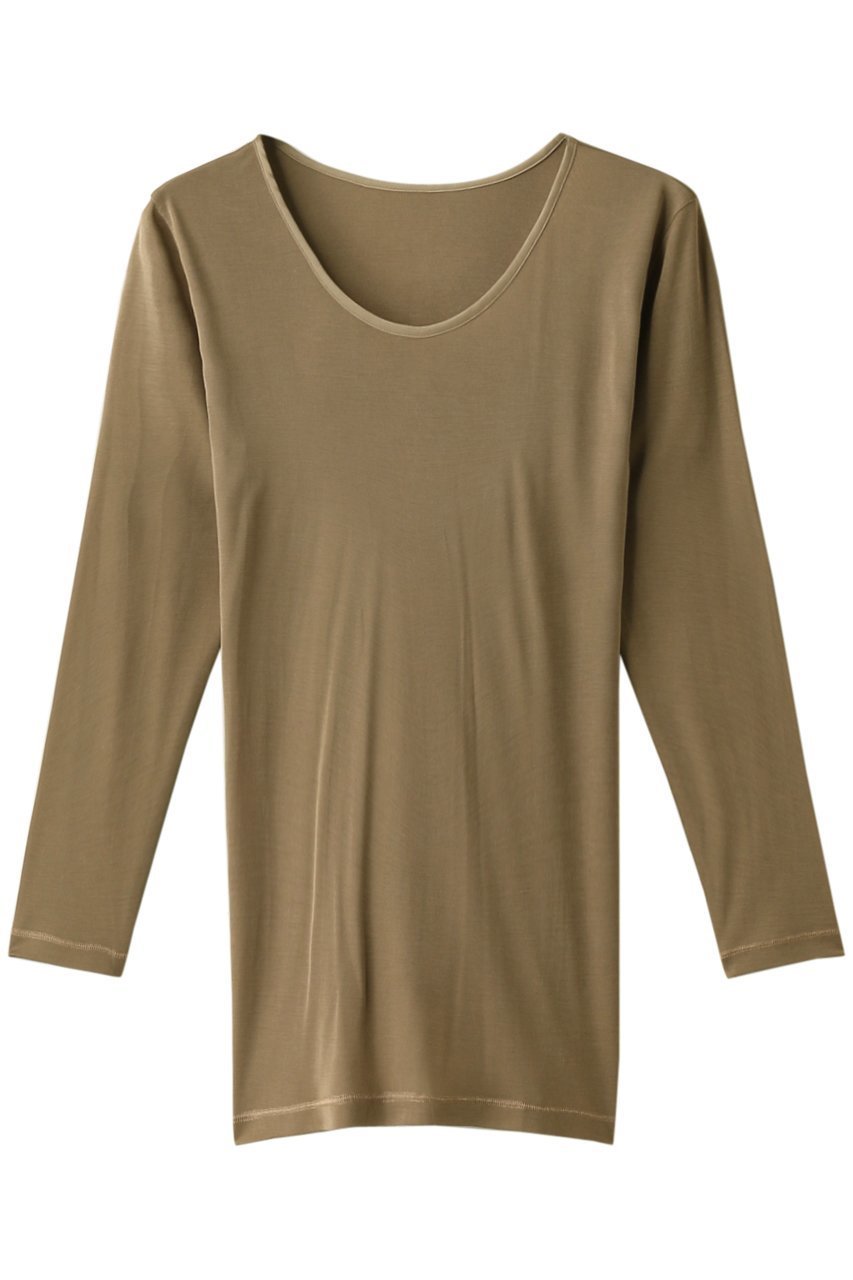 【ランジェリーク/LANGELIQUE】の長袖(シルクフライス) インテリア・キッズ・メンズ・レディースファッション・服の通販 founy(ファニー) 　ファッション　Fashion　レディースファッション　Fashion for Women　下着・ランジェリー　Lingerie & Intimates　その他ランジェリー・インナーアイテム　Other Lingerie / Intimates　なめらか　Smooth, Silky Texture　インナー　Innerwear　シルク　Silk, 100% Silk　ストレッチ　Stretch, Stretchy Fabric　ランジェリー　Lingerie, Intimate Wear　定番　Standard, Basic Item　長袖　Long Sleeve, Full Sleeve　グレイッシュブラウン|ID: prp329100004956624 ipo3291000000037192015