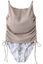 【レイール/Reir】の【San-ai Resort】ワコール定番商品カップ使用 GHIカップ対応 ドレープワイヤーキャミ水着 ベージュM-L/L-LL|ID: prp329100004956649 ipo3291000000037192403