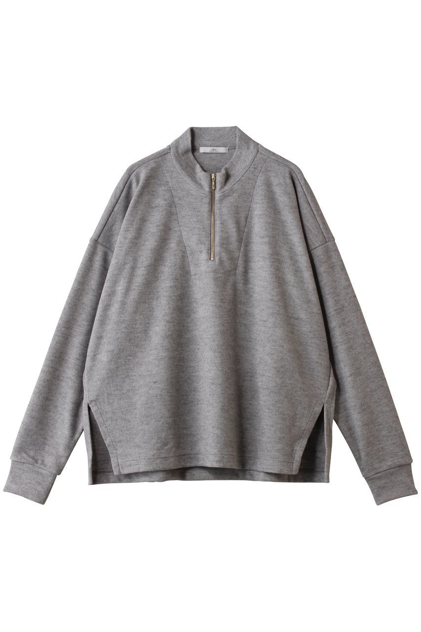 【ジュリエ/Julier】のブラッシュメルトンプルオーバー インテリア・キッズ・メンズ・レディースファッション・服の通販 founy(ファニー) 　ファッション　Fashion　レディースファッション　Fashion for Women　トップス・カットソー　Cut & Sew Tops　カジュアルプルオーバー・ニットトップス　Pullovers & Knit Tops / Casual Pullovers　スポーツウェア　Functional & Stylish Sportswear　スポーツ トップス　Athletic Tops / Workout Tops / Training Shirts　スポーツ　Sports, Activewear　スリット　Slit, Slit Detail　スリーブ　Sleeve, Long Sleeve / Short Sleeve　メルトン　Melton, Heavy Wool　ロング　Long, Long-Length　A/W・秋冬　Autumn/Winter　グレー|ID: prp329100004956658 ipo3291000000037192472