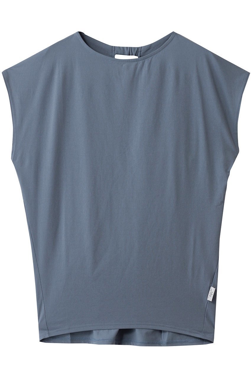 【ジュリエ/Julier】の【定番】ライトプライムバッククロスチュニック インテリア・キッズ・メンズ・レディースファッション・服の通販 founy(ファニー) 　ファッション　Fashion　レディースファッション　Fashion for Women　トップス・カットソー　Cut & Sew Tops　スポーツウェア　Functional & Stylish Sportswear　スポーツ トップス　Athletic Tops / Workout Tops / Training Shirts　シンプル　Simple, Minimal　スポーツ　Sports, Activewear　スリーブ　Sleeve, Long Sleeve / Short Sleeve　ドレープ　Drape, Draping Fabric　フレンチ　French, French Style　フロント　Front, Front Design　ヨガ　Yoga, Yoga Wear　ワーク　Workwear, Utility Style　エレガント 上品　Elegant　定番　Standard, Basic Item　ブルー|ID: prp329100004956660 ipo3291000000037192486