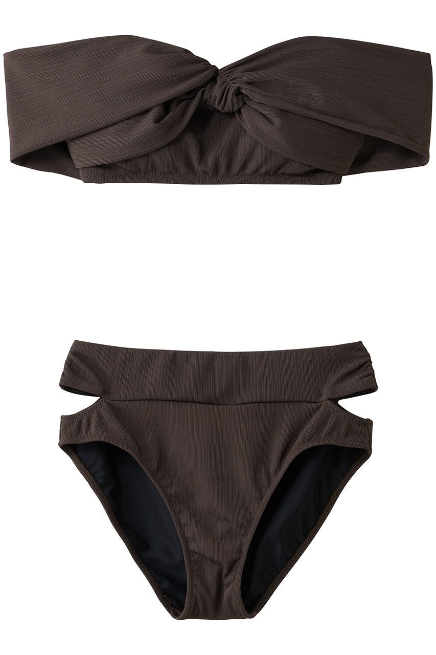 【レイール/Reir】の【San-ai Resort】オフショル水着 インテリア・キッズ・メンズ・レディースファッション・服の通販 founy(ファニー) 　ファッション　Fashion　レディースファッション　Fashion for Women　水着　Swimwear　レディース水着・ビーチウェア　Swimwear & Beachwear　インナー　Innerwear　クール　Cool, Chic　ショーツ　Shorts, Short Pants　ストレッチ　Stretch, Stretchy Fabric　スポーツ　Sports, Activewear　デコルテ　Décolleté, Neckline　ビーチ　Beach, Seaside　リゾート　Resort, Vacation Style　水着　Swimsuit, Swimwear　ブラウン|ID: prp329100004956662 ipo3291000000037192509