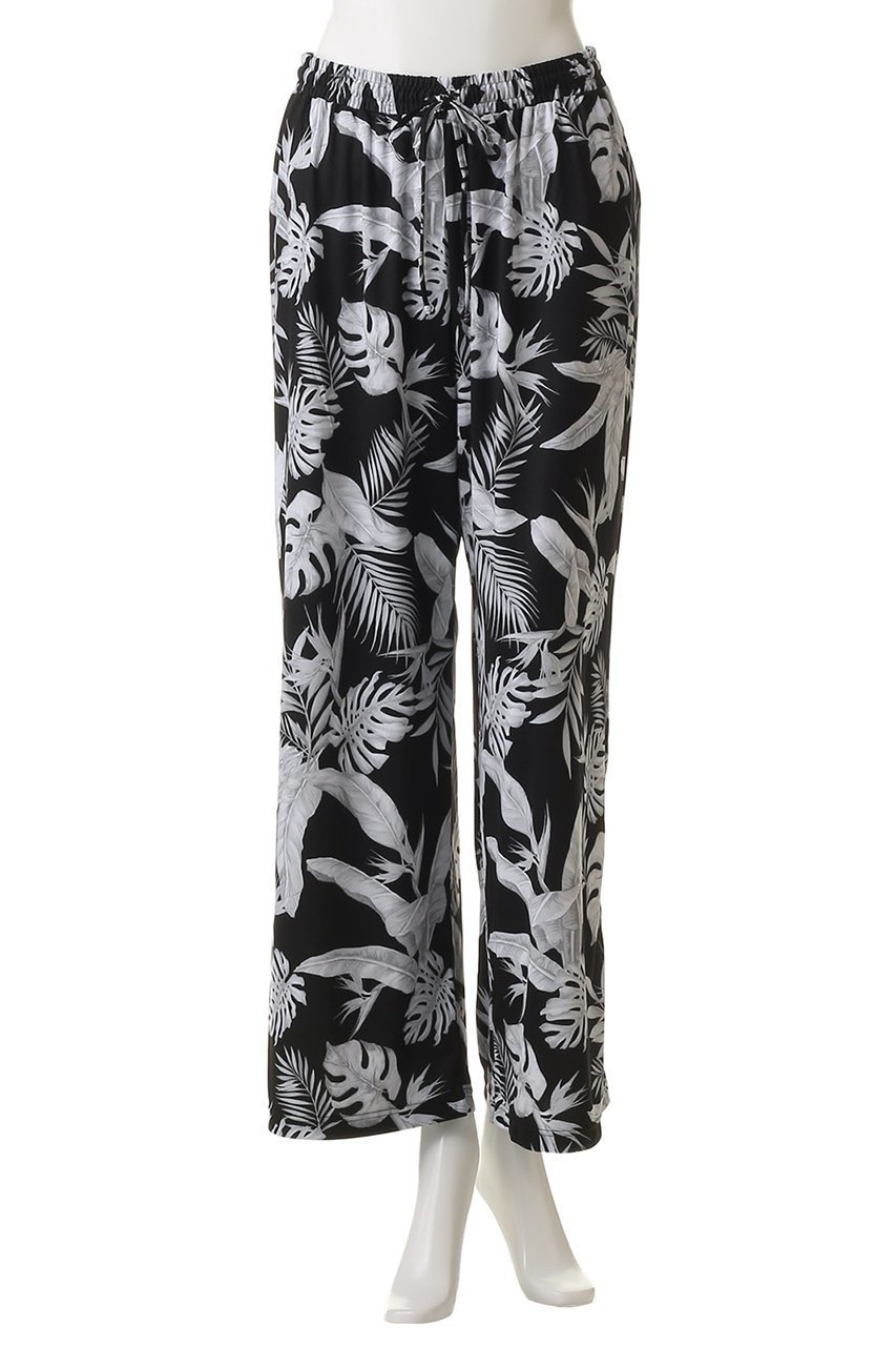 【レイール/Reir】の【San-ai Resort】ロングパンツ 人気、トレンドファッション・服の通販 founy(ファニー) 　ファッション　Fashion　レディースファッション　Fashion for Women　水着　Swimwear　レディース水着・ビーチウェア　Swimwear & Beachwear　おすすめ　Recommended / Our Picks　なめらか　Smooth, Silky Texture　シャーリング　Shirring, Ruched　スポーツ　Sports, Activewear　ビーチ　Beach, Seaside　プリント　Print, Printed Pattern　リゾート　Resort, Vacation Style　リラックス　Relax, Relaxed Fit　リーフ　Leaf, Botanical Leaf　ロング　Long, Long-Length　ワイド　Wide, Wide Fit　ヴィンテージ　Vintage Style　水着　Swimsuit, Swimwear　other-2|ID: prp329100004956670 ipo3291000000037192599