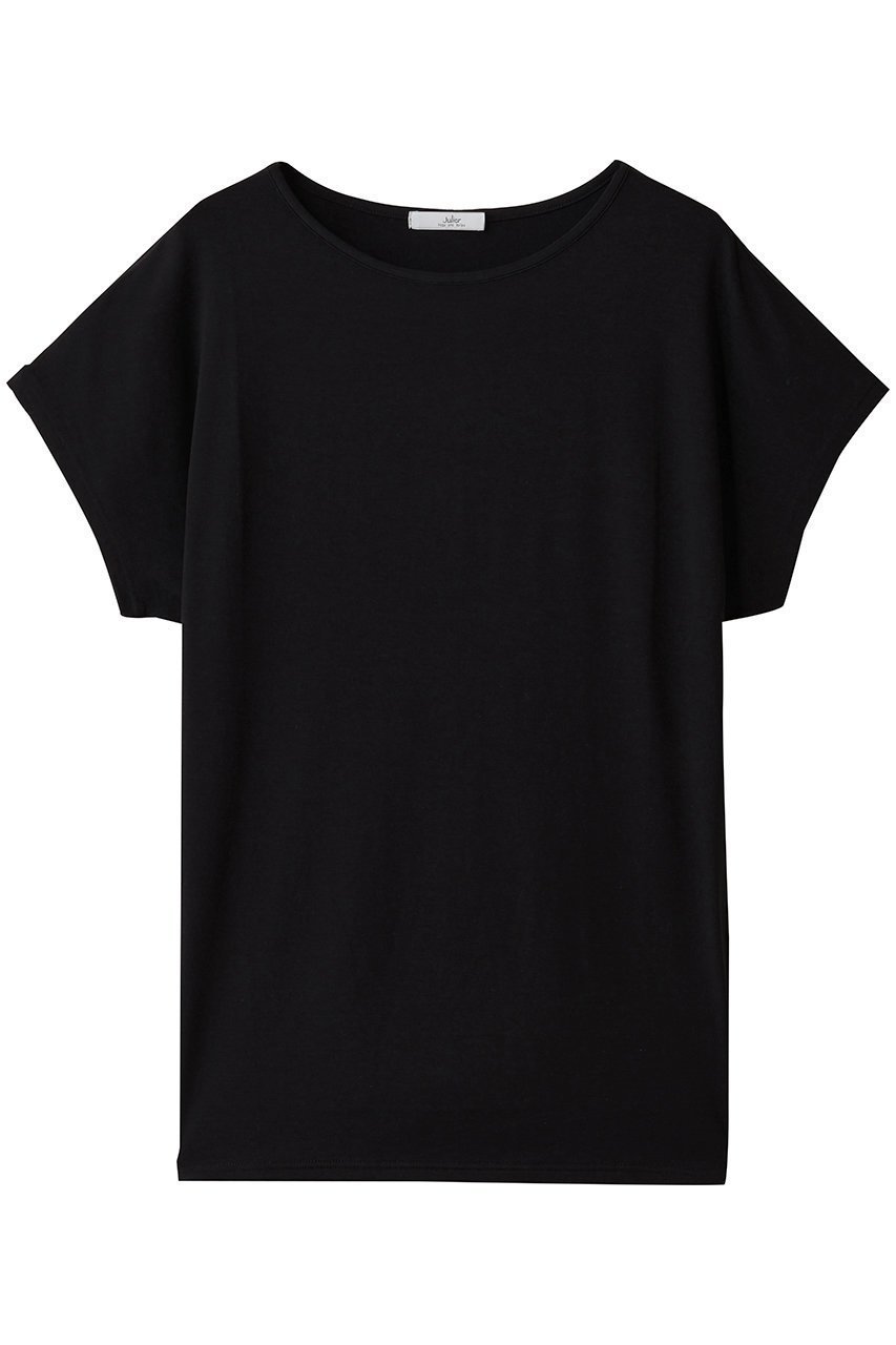 【ジュリエ/Julier】のエコリヨセル半袖トップス インテリア・キッズ・メンズ・レディースファッション・服の通販 founy(ファニー) 　ファッション　Fashion　レディースファッション　Fashion for Women　トップス・カットソー　Cut & Sew Tops　スポーツウェア　Functional & Stylish Sportswear　スポーツ トップス　Athletic Tops / Workout Tops / Training Shirts　シンプル　Simple, Minimal　スポーツ　Sports, Activewear　ヨガ　Yoga, Yoga Wear　ワーク　Workwear, Utility Style　半袖　Short Sleeve, Half Sleeve　ブラック|ID: prp329100004956672 ipo3291000000037192618