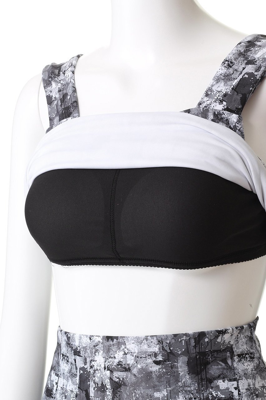 【ジュリエ/Julier】のsandflowerプリントミドルトップス 人気、トレンドファッション・服の通販 founy(ファニー) 　ファッション　Fashion　レディースファッション　Fashion for Women　トップス・カットソー　Cut & Sew Tops　スポーツウェア　Functional & Stylish Sportswear　スポーツ トップス　Athletic Tops / Workout Tops / Training Shirts　おすすめ　Recommended / Our Picks　ギャザー　Gathered, Ruffled　コンパクト　Compact, Small Size　スクエア　Square, Square Shape　スポーツ　Sports, Activewear　デコルテ　Décolleté, Neckline　フラワー　Flower, Floral　ヨガ　Yoga, Yoga Wear　ワイド　Wide, Wide Fit　ワーク　Workwear, Utility Style　エレガント 上品　Elegant　other-6|ID: prp329100004956690 ipo3291000000037192796