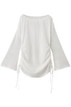 【レイール/Reir】の【San-ai Resort】ニットレーストップス 人気、トレンドファッション・服の通販 founy(ファニー) ファッション Fashion レディースファッション Fashion for Women トップス・カットソー Cut & Sew Tops ニット Knit Tops & Sweaters スポーツウェア Functional & Stylish Sportswear スポーツ トップス Athletic Tops / Workout Tops / Training Shirts ギャザー Gathered, Ruffled スポーツ Sports, Activewear スリーブ Sleeve, Long Sleeve / Short Sleeve トレンド Trend, Trending Now リラックス Relax, Relaxed Fit ルーズ Loose, Oversized thumbnail ホワイト|ID: prp329100004956695 ipo3291000000037192861