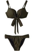 【レイール/Reir】のダブルアップ無地ビキニ 人気、トレンドファッション・服の通販 founy(ファニー) ファッション Fashion レディースファッション Fashion for Women 水着 Swimwear レディース水着・ビーチウェア Swimwear & Beachwear おすすめ Recommended / Our Picks ショーツ Shorts, Short Pants スポーツ Sports, Activewear ダブル Double, Double-Breasted ビキニ Bikini, Two-Piece Swimsuit フロント Front, Front Design リゾート Resort, Vacation Style リボン Ribbon, Bow ワイヤー Wire, Wired Bra 水着 Swimsuit, Swimwear 無地 Plain, Solid Color thumbnail カーキ|ID: prp329100004956735 ipo3291000000037193288