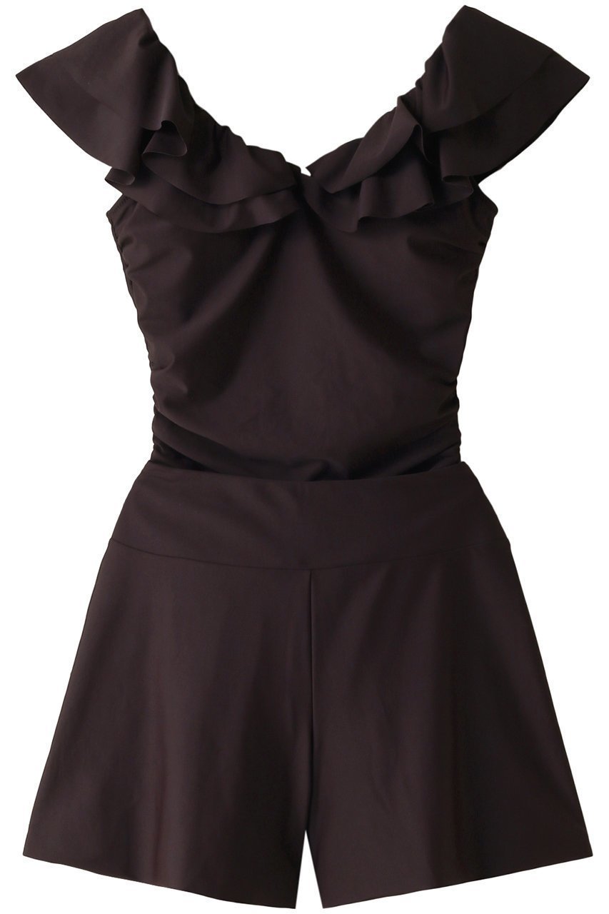 【レイール/Reir】のANAYI x Reir 限定ワンピース水着 ショートパンツセット インテリア・キッズ・メンズ・レディースファッション・服の通販 founy(ファニー) 　ファッション　Fashion　レディースファッション　Fashion for Women　水着　Swimwear　レディース水着・ビーチウェア　Swimwear & Beachwear　カッティング　Cutting Detail　ショート　Short, Short Length　スポーツ　Sports, Activewear　フェミニン　Feminine, Girly　フリル　Frill, Ruffle　リゾート　Resort, Vacation Style　リボン　Ribbon, Bow　巾着　Drawstring Bag, Kinchaku　水着　Swimsuit, Swimwear　ブラウン|ID: prp329100004956750 ipo3291000000037193431