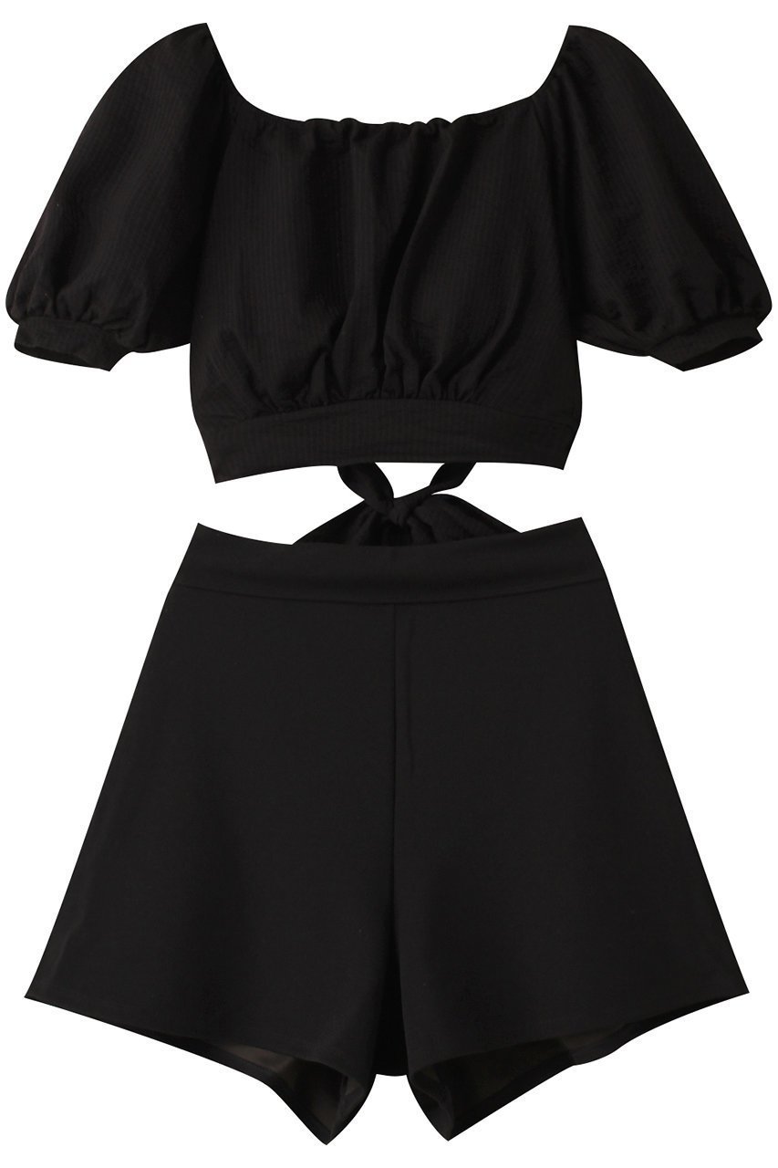 【レイール/Reir】の【BeachQueen】3点セット水着 インテリア・キッズ・メンズ・レディースファッション・服の通販 founy(ファニー) 　ファッション　Fashion　レディースファッション　Fashion for Women　水着　Swimwear　レディース水着・ビーチウェア　Swimwear & Beachwear　ショーツ　Shorts, Short Pants　ショート　Short, Short Length　スポーツ　Sports, Activewear　スリーブ　Sleeve, Long Sleeve / Short Sleeve　フェミニン　Feminine, Girly　リボン　Ribbon, Bow　水着　Swimsuit, Swimwear　ブラック|ID: prp329100004956819 ipo3291000000037194041