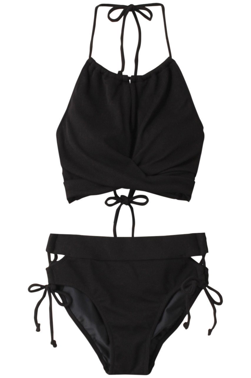 【レイール/Reir】のCool Rib ノンワイヤー水着 人気、トレンドファッション・服の通販 founy(ファニー) 　ファッション　Fashion　レディースファッション　Fashion for Women　水着　Swimwear　レディース水着・ビーチウェア　Swimwear & Beachwear　クール　Cool, Chic　ショーツ　Shorts, Short Pants　スポーツ　Sports, Activewear　スリット　Slit, Slit Detail　ハイネック　High Neck, Mock Neck　ビキニ　Bikini, Two-Piece Swimsuit　フロント　Front, Front Design　ワイヤー　Wire, Wired Bra　水着　Swimsuit, Swimwear　 other-1|ID: prp329100004956821 ipo3291000000037194053