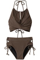 【レイール/Reir】のCool Rib ノンワイヤー水着 カーキ|ID: prp329100004956821 ipo3291000000037194055