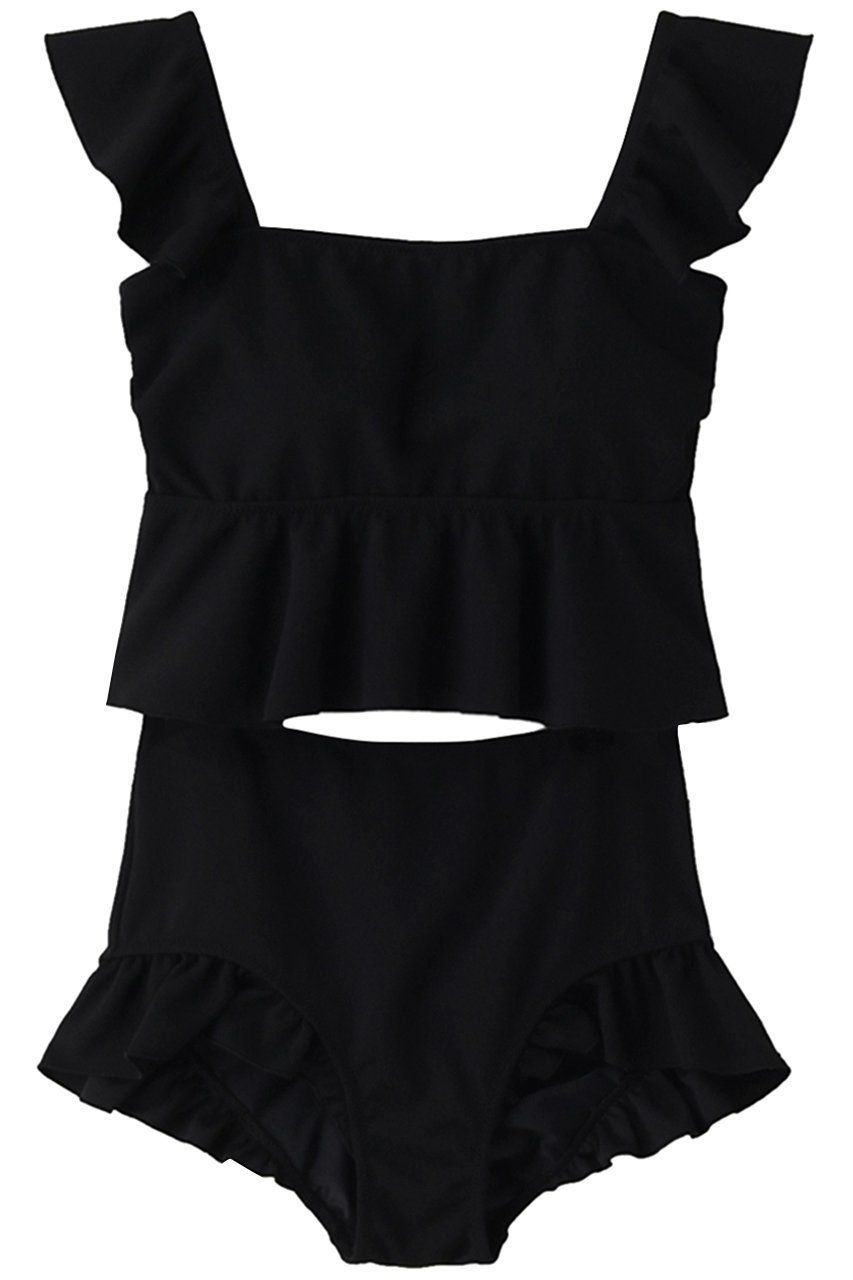 【レイール/Reir】の【San-ai Resort】ライトダンボールジョーゼットノンワイヤービキニ インテリア・キッズ・メンズ・レディースファッション・服の通販 founy(ファニー) 　ファッション　Fashion　レディースファッション　Fashion for Women　水着　Swimwear　レディース水着・ビーチウェア　Swimwear & Beachwear　ショーツ　Shorts, Short Pants　ショート　Short, Short Length　スポーツ　Sports, Activewear　バランス　Balance, Style Balance　ビキニ　Bikini, Two-Piece Swimsuit　フェミニン　Feminine, Girly　フリル　Frill, Ruffle　水着　Swimsuit, Swimwear　ブラック|ID: prp329100004956824 ipo3291000000037194082