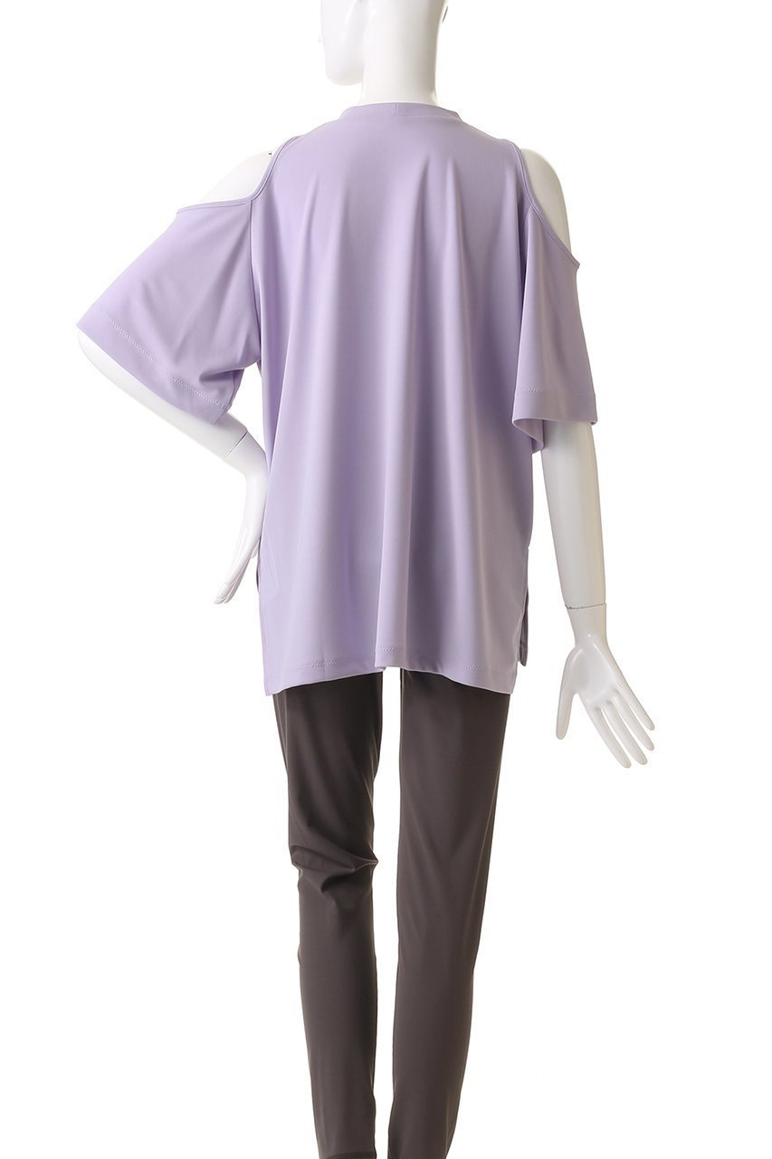 【ジュリエ/Julier】のフロウスムースオープンショルダープルオーバー 人気、トレンドファッション・服の通販 founy(ファニー) 　ファッション　Fashion　レディースファッション　Fashion for Women　トップス・カットソー　Cut & Sew Tops　カジュアルプルオーバー・ニットトップス　Pullovers & Knit Tops / Casual Pullovers　スポーツウェア　Functional & Stylish Sportswear　スポーツ トップス　Athletic Tops / Workout Tops / Training Shirts　ショルダー　Shoulder, Shoulder Strap　スポーツ　Sports, Activewear　スリット　Slit, Slit Detail　ハイネック　High Neck, Mock Neck　フロント　Front, Front Design　ヨガ　Yoga, Yoga Wear　ロング　Long, Long-Length　ワーク　Workwear, Utility Style　エレガント 上品　Elegant　other-4|ID: prp329100004956848 ipo3291000000037194256