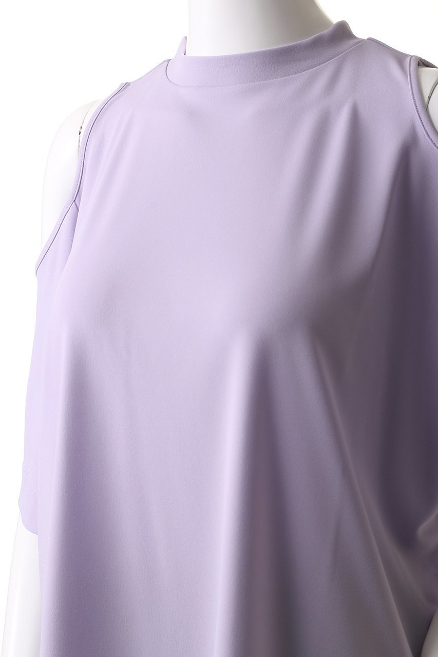 【ジュリエ/Julier】のフロウスムースオープンショルダープルオーバー 人気、トレンドファッション・服の通販 founy(ファニー) 　ファッション　Fashion　レディースファッション　Fashion for Women　トップス・カットソー　Cut & Sew Tops　カジュアルプルオーバー・ニットトップス　Pullovers & Knit Tops / Casual Pullovers　スポーツウェア　Functional & Stylish Sportswear　スポーツ トップス　Athletic Tops / Workout Tops / Training Shirts　ショルダー　Shoulder, Shoulder Strap　スポーツ　Sports, Activewear　スリット　Slit, Slit Detail　ハイネック　High Neck, Mock Neck　フロント　Front, Front Design　ヨガ　Yoga, Yoga Wear　ロング　Long, Long-Length　ワーク　Workwear, Utility Style　エレガント 上品　Elegant　other-5|ID: prp329100004956848 ipo3291000000037194258