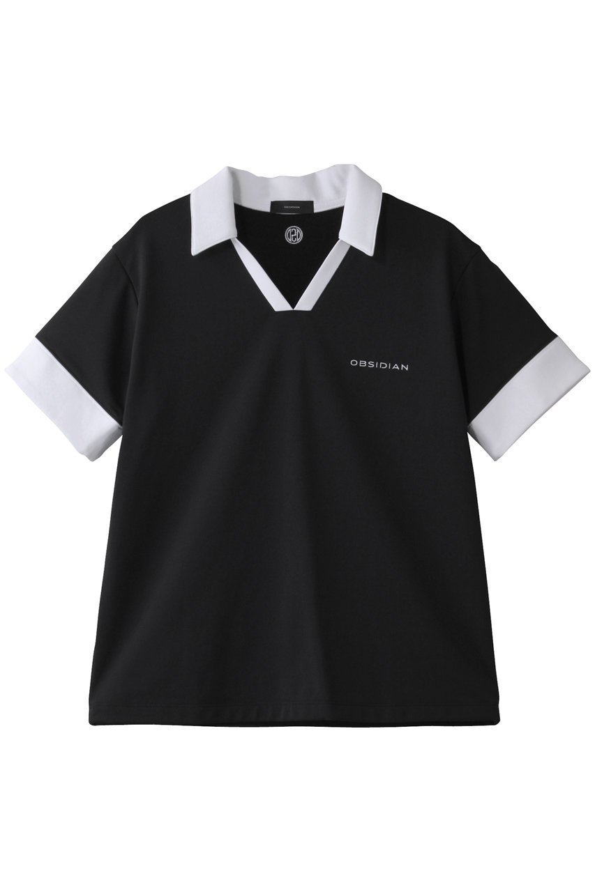 【オブシディアン/OBSIDIAN】のV-NECK POLO SHIRT 人気、トレンドファッション・服の通販 founy(ファニー) 　ファッション　Fashion　レディースファッション　Fashion for Women　トップス・カットソー　Cut & Sew Tops　シャツ・ブラウス・オフィスカジュアル　Elegant Blouses & Button-Ups　ポロシャツ・きれいめカジュアル　Smart-Casual Polo Tops　Vネックトップス　V-Neck Tops / V-Cut Neckline Shirts　スポーツウェア　Functional & Stylish Sportswear　スポーツ トップス　Athletic Tops / Workout Tops / Training Shirts　スポーツ　Sports, Activewear　ベーシック　Basic, Essential　ポロシャツ　Polo Shirt, Collared Tee　夏　Summer　定番　Standard, Basic Item　 other-1|ID: prp329100004956864 ipo3291000000037194369