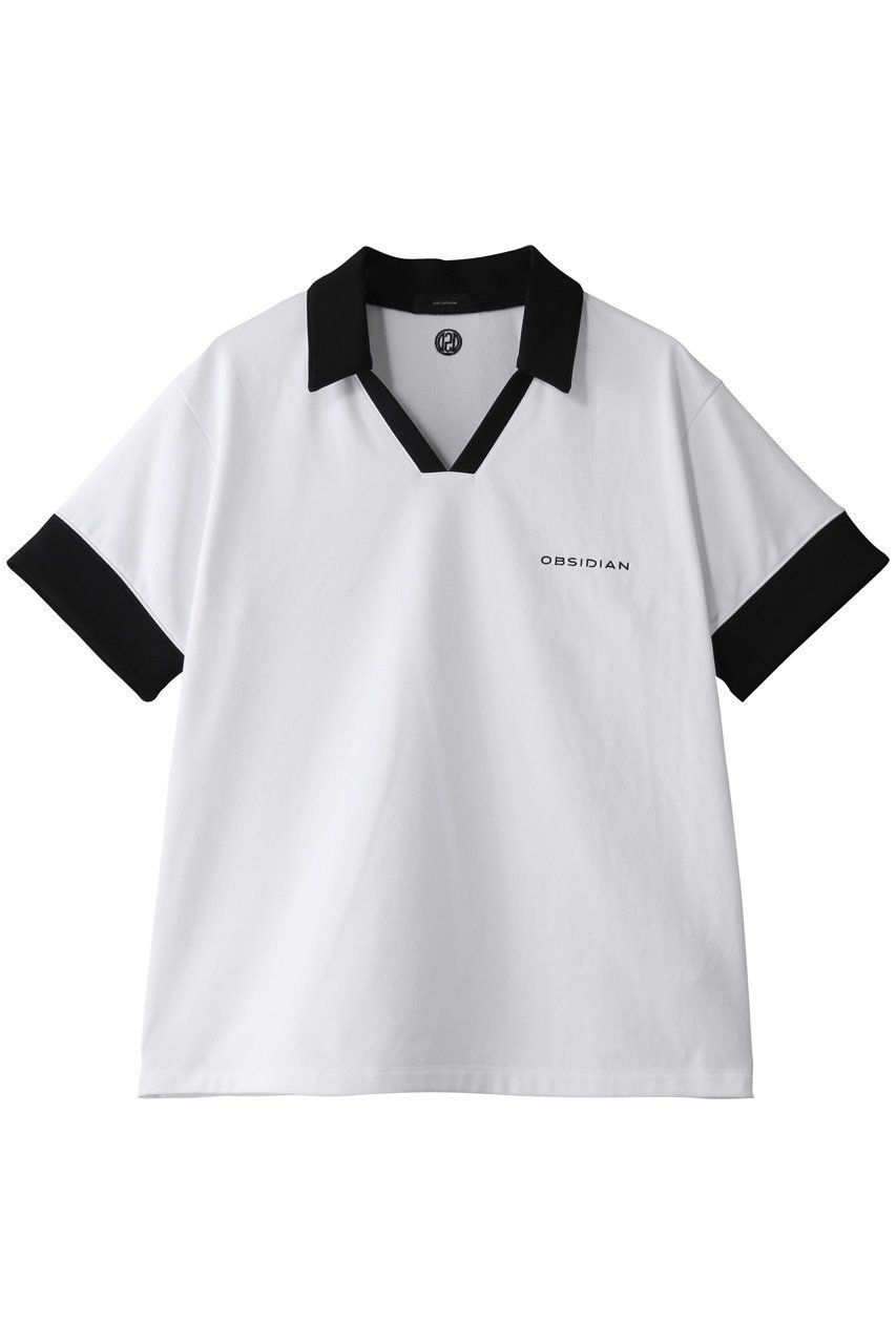 【オブシディアン/OBSIDIAN】のV-NECK POLO SHIRT インテリア・キッズ・メンズ・レディースファッション・服の通販 founy(ファニー) 　ファッション　Fashion　レディースファッション　Fashion for Women　トップス・カットソー　Cut & Sew Tops　シャツ・ブラウス・オフィスカジュアル　Elegant Blouses & Button-Ups　ポロシャツ・きれいめカジュアル　Smart-Casual Polo Tops　Vネックトップス　V-Neck Tops / V-Cut Neckline Shirts　スポーツウェア　Functional & Stylish Sportswear　スポーツ トップス　Athletic Tops / Workout Tops / Training Shirts　スポーツ　Sports, Activewear　ベーシック　Basic, Essential　ポロシャツ　Polo Shirt, Collared Tee　夏　Summer　定番　Standard, Basic Item　ホワイト|ID: prp329100004956864 ipo3291000000037194371