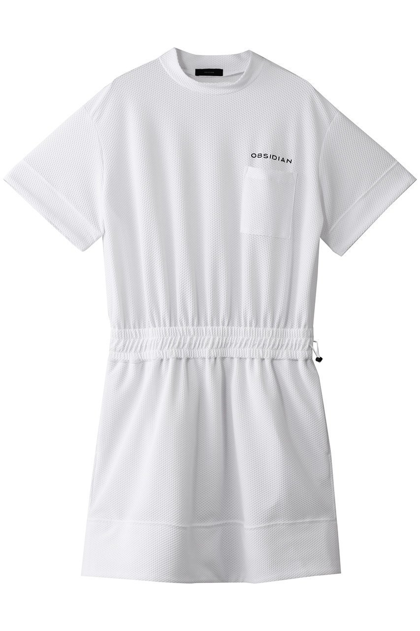 【オブシディアン/OBSIDIAN】のMESH ONE PIECE インテリア・キッズ・メンズ・レディースファッション・服の通販 founy(ファニー) 　ファッション　Fashion　レディースファッション　Fashion for Women　ワンピース　Dresses　スポーツウェア　Functional & Stylish Sportswear　スポーツ ワンピース　Athletic Dress / Tennis Dress　ゴルフ　Golf　スポーツ　Sports, Activewear　スポーティ　Sporty, Casual Athletic　ドローコード　Drawcord, Drawstring Cord　メッシュ　Mesh, Net Fabric　夏　Summer　ホワイト|ID: prp329100004956870 ipo3291000000037194421