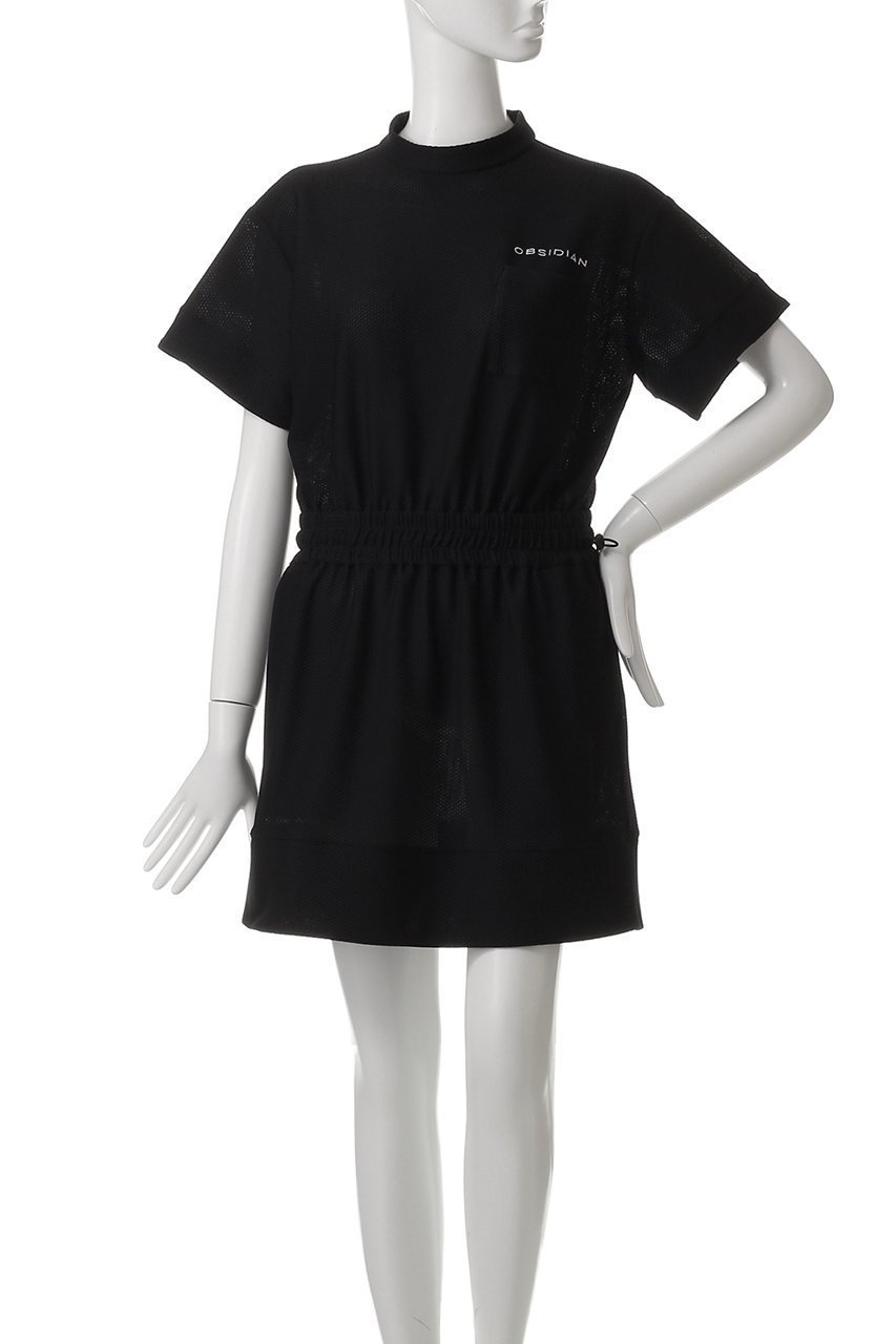 【オブシディアン/OBSIDIAN】のMESH ONE PIECE 人気、トレンドファッション・服の通販 founy(ファニー) 　ファッション　Fashion　レディースファッション　Fashion for Women　ワンピース　Dresses　スポーツウェア　Functional & Stylish Sportswear　スポーツ ワンピース　Athletic Dress / Tennis Dress　ゴルフ　Golf　スポーツ　Sports, Activewear　スポーティ　Sporty, Casual Athletic　ドローコード　Drawcord, Drawstring Cord　メッシュ　Mesh, Net Fabric　夏　Summer　other-2|ID: prp329100004956870 ipo3291000000037194422