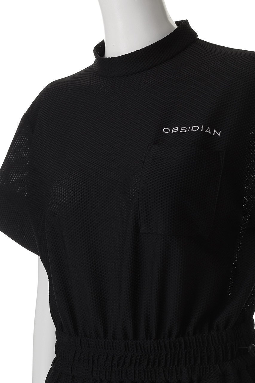 【オブシディアン/OBSIDIAN】のMESH ONE PIECE 人気、トレンドファッション・服の通販 founy(ファニー) 　ファッション　Fashion　レディースファッション　Fashion for Women　ワンピース　Dresses　スポーツウェア　Functional & Stylish Sportswear　スポーツ ワンピース　Athletic Dress / Tennis Dress　ゴルフ　Golf　スポーツ　Sports, Activewear　スポーティ　Sporty, Casual Athletic　ドローコード　Drawcord, Drawstring Cord　メッシュ　Mesh, Net Fabric　夏　Summer　other-5|ID: prp329100004956870 ipo3291000000037194425