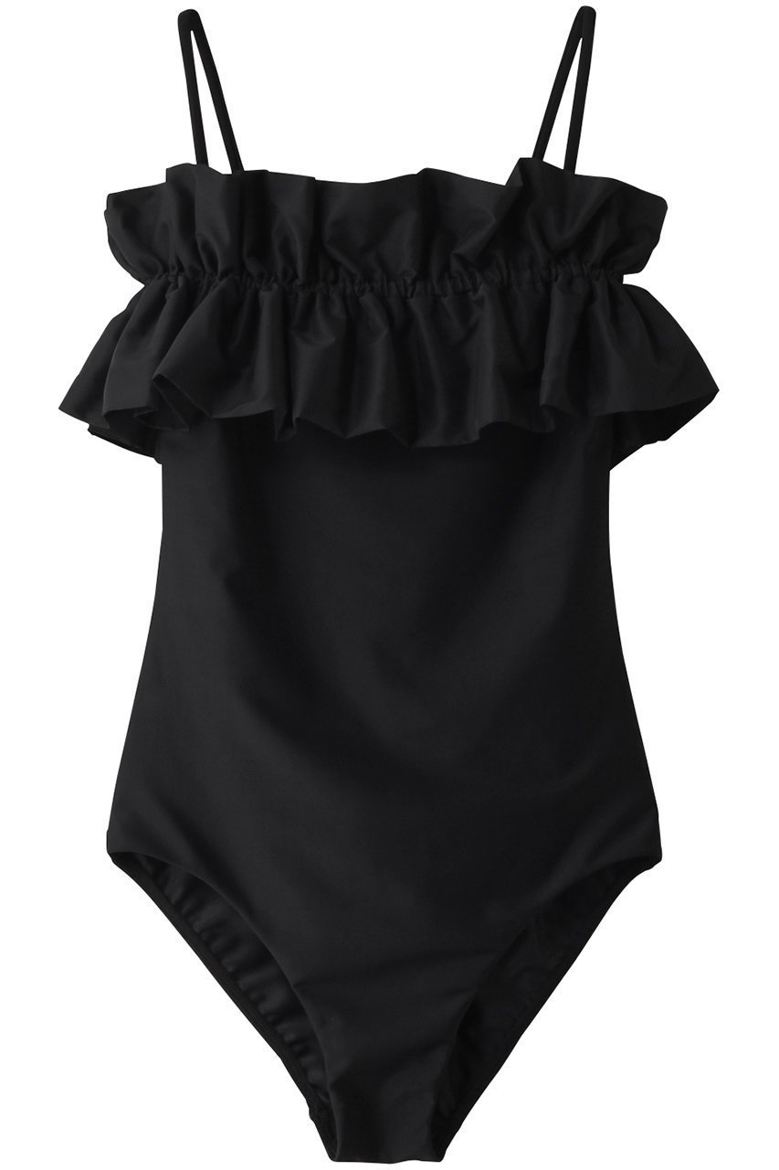 【レイール/Reir】のLE PHIL x Reir 限定 取り外しフリル付きワンピース水着 インテリア・キッズ・メンズ・レディースファッション・服の通販 founy(ファニー) 　ファッション　Fashion　レディースファッション　Fashion for Women　水着　Swimwear　レディース水着・ビーチウェア　Swimwear & Beachwear　ギャザー　Gathered, Ruffled　シンプル　Simple, Minimal　スポーツ　Sports, Activewear　タフタ　Taffeta, Structured Fabric　バランス　Balance, Style Balance　フリル　Frill, Ruffle　旅行　Travel　水着　Swimsuit, Swimwear　ブラック|ID: prp329100004956874 ipo3291000000037194454