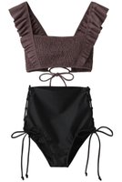 【レイール/Reir】の無地シャーリングフリルビキニ 人気、トレンドファッション・服の通販 founy(ファニー) ファッション Fashion レディースファッション Fashion for Women 水着 Swimwear レディース水着・ビーチウェア Swimwear & Beachwear アンダー Underwear Essentials ガーリー Girly, Feminine Style シャーリング Shirring, Ruched ショーツ Shorts, Short Pants スポーツ Sports, Activewear トレンド Trend, Trending Now バランス Balance, Style Balance ビキニ Bikini, Two-Piece Swimsuit フリル Frill, Ruffle レース Lace, Lace Fabric 水着 Swimsuit, Swimwear 無地 Plain, Solid Color |ID:prp329100004956881