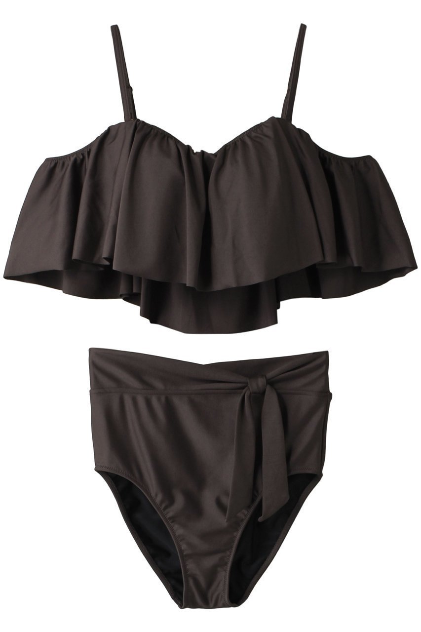 【レイール/Reir】の【San-ai Resort】オフショルダーデザイン グラマラスフィット インテリア・キッズ・メンズ・レディースファッション・服の通販 founy(ファニー) 　ファッション　Fashion　レディースファッション　Fashion for Women　水着　Swimwear　レディース水着・ビーチウェア　Swimwear & Beachwear　アシンメトリー　Asymmetrical Style　スポーツ　Sports, Activewear　ビキニ　Bikini, Two-Piece Swimsuit　フリル　Frill, Ruffle　リボン　Ribbon, Bow　ワイヤー　Wire, Wired Bra　定番　Standard, Basic Item　水着　Swimsuit, Swimwear　ブラウン|ID: prp329100004956882 ipo3291000000037194521