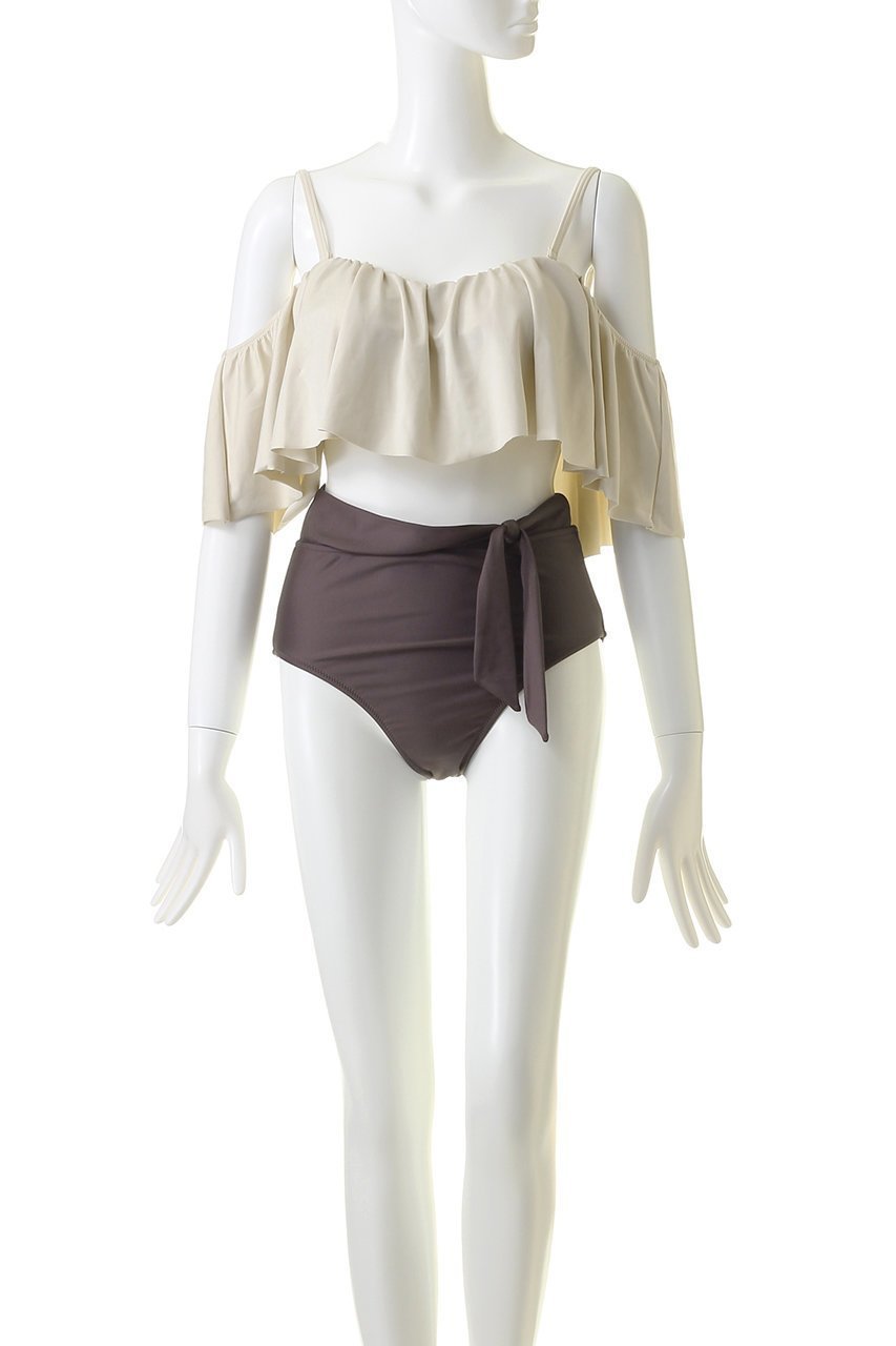 【レイール/Reir】の【San-ai Resort】オフショルダーデザイン グラマラスフィット 人気、トレンドファッション・服の通販 founy(ファニー) 　ファッション　Fashion　レディースファッション　Fashion for Women　水着　Swimwear　レディース水着・ビーチウェア　Swimwear & Beachwear　アシンメトリー　Asymmetrical Style　スポーツ　Sports, Activewear　ビキニ　Bikini, Two-Piece Swimsuit　フリル　Frill, Ruffle　リボン　Ribbon, Bow　ワイヤー　Wire, Wired Bra　定番　Standard, Basic Item　水着　Swimsuit, Swimwear　other-2|ID: prp329100004956882 ipo3291000000037194522