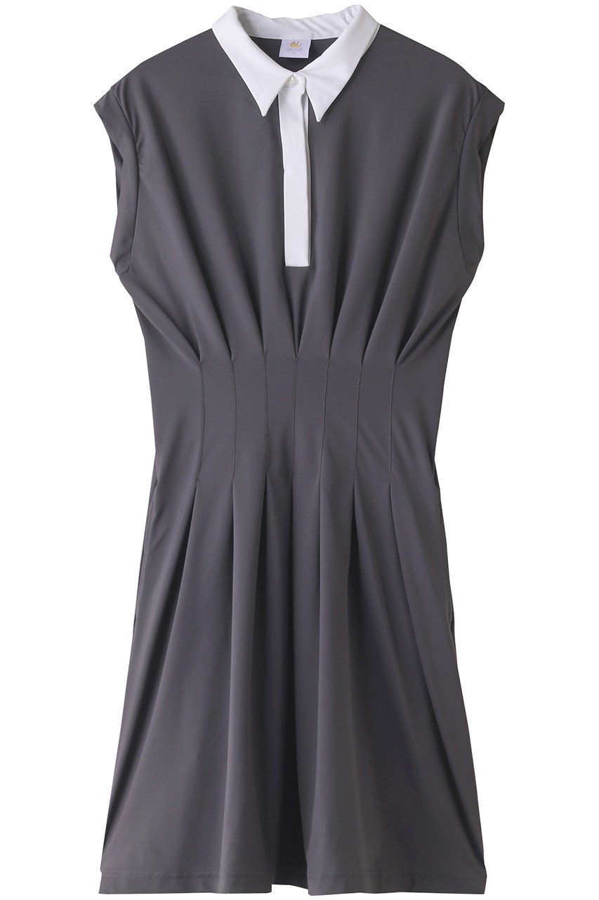 【ティーエムジー/TMG】のウエストタックワンピース インテリア・キッズ・メンズ・レディースファッション・服の通販 founy(ファニー) 　ファッション　Fashion　レディースファッション　Fashion for Women　ワンピース　Dresses　スポーツウェア　Functional & Stylish Sportswear　スポーツ ワンピース　Athletic Dress / Tennis Dress　エレガント 上品　Elegant　ゴルフ　Golf　スポーツ　Sports, Activewear　ノースリーブ　Sleeveless, No-Sleeve　ポケット　Pocket, Pocket Detail　グレー|ID: prp329100004956897 ipo3291000000037194630