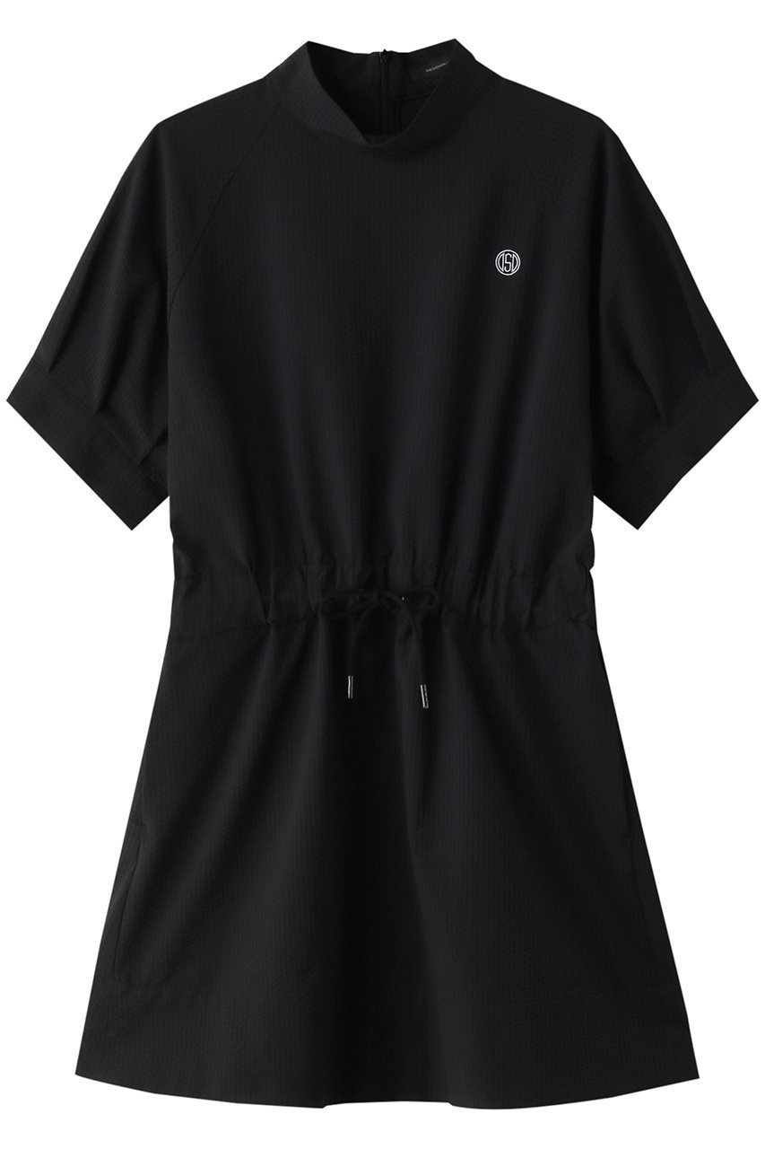 【オブシディアン/OBSIDIAN】のSEERSUCKER ONE PIECE インテリア・キッズ・メンズ・レディースファッション・服の通販 founy(ファニー) 　ファッション　Fashion　レディースファッション　Fashion for Women　ワンピース　Dresses　スポーツウェア　Functional & Stylish Sportswear　スポーツ ワンピース　Athletic Dress / Tennis Dress　スポーツ　Sports, Activewear　スポーティ　Sporty, Casual Athletic　フェミニン　Feminine, Girly　モックネック　Mock Neck, Short Turtleneck　夏　Summer　ブラック|ID: prp329100004956928 ipo3291000000037194843